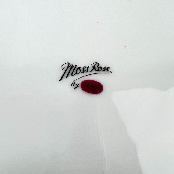 Sango Moss Rose Fine China Set of 4 Salad Plates White Pink Roses 7.5" Japan - Picture 5 of 7